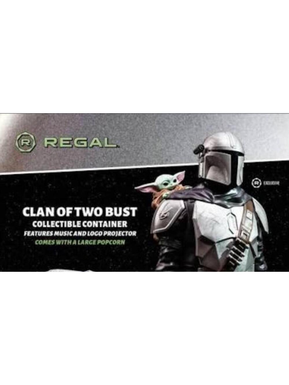 The MANDALORIAN AND GROGU "Clan of 2" Movie Popcorn Bucket Regal Limited Edition